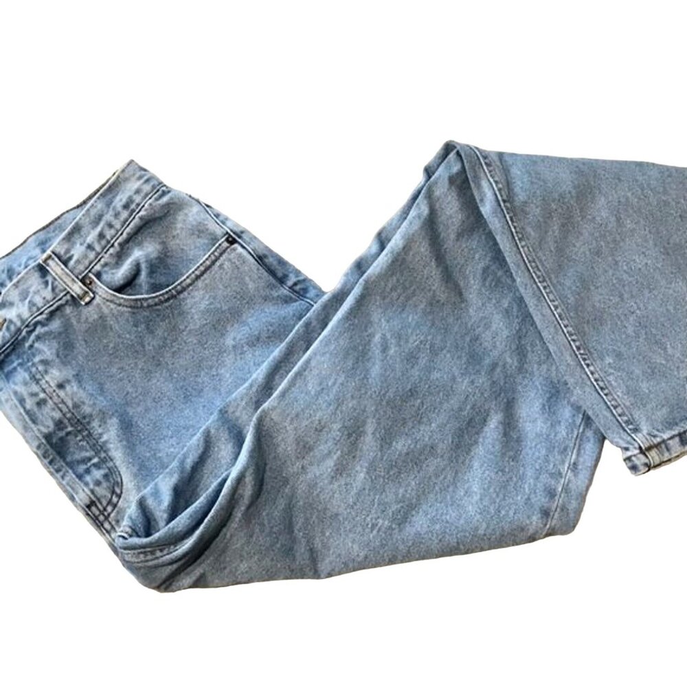 ASOS DESIGN Men's Straight Leg Baggy Medium Wash Jeans Button Fly. Size 34/32 - Picture 4 of 10